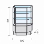 Counter, display case FWH-100-2