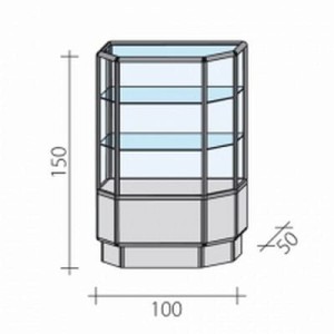 Counter, display case FWH-100-2