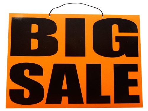 Tablica tabliczka z napisami BIG SALE B3