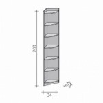 Corner shelving rack RNZ 200