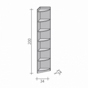 Corner shelving rack RNZ 200