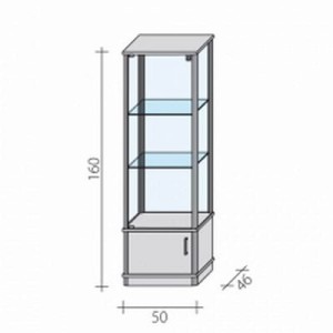 Shopping display case VA 4 D
