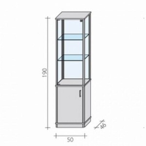 Shopping display case VA 2 DW