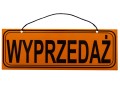 Tablica tabliczka z napisami WYPRZEDAŻ