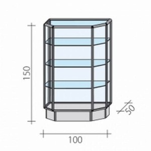 Counter, glass showcase FWH-100-1