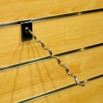 Haczyk/ Zawieszka 30 cm na panel frezowany shop wall pochyły zygzak CHROM 