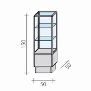 Counter, display case FW-50-2