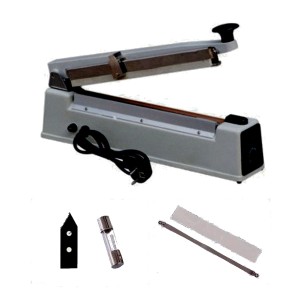 Zgrzewarka do folii ręczna impulsowa METALOWA 300 mm ZGRZEW 10 mm Z NOŻEM