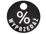 Tablica - etykieta okrągła WYPRZEDAŻ % fi 15cm 