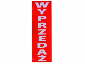 Tablica tabliczka WYPRZEDAŻ 24x69 cm