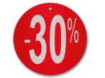 Tablica - etykieta okrągła -30% fi 24cm