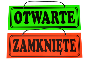Tablica tabliczka ZAMKNIĘTE OTWARTE A4/2 