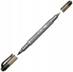 Marker permanentny dwustronny czarny