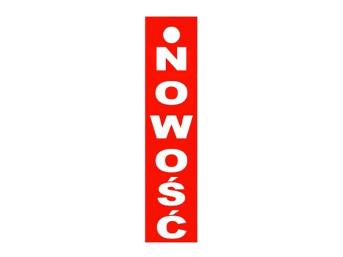 Tablica etykieta tabliczka z napisami kartonowa NOWOŚC