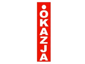 Tablica tabliczka OKAZJA 16 x 69
