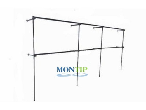 Stojak na ubrania z rur chromowanych do garderoby PRZYŚCIENNY.jpg