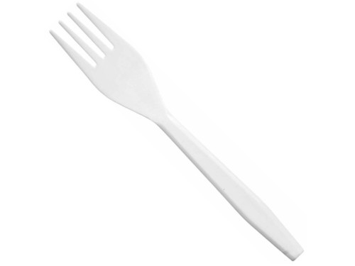 Widelce jednorazowe plastikowe białe ekonomiczne 100szt 03.jpg