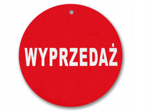 Tablica - etykieta okrągła WYPRZEDAŻ 24 cm