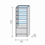 Glass storefront glazed in two-thirds 60