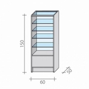 Glass storefront glazed in two-thirds 60