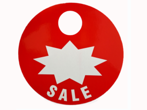 Tablica - etykieta okrągła SALE  fi 15cm  