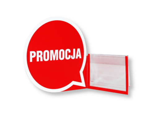 stoper do listwy cenowej promocja czerwona