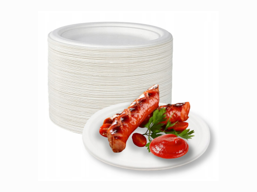 talerze z trzciny cukrowej 18 cm