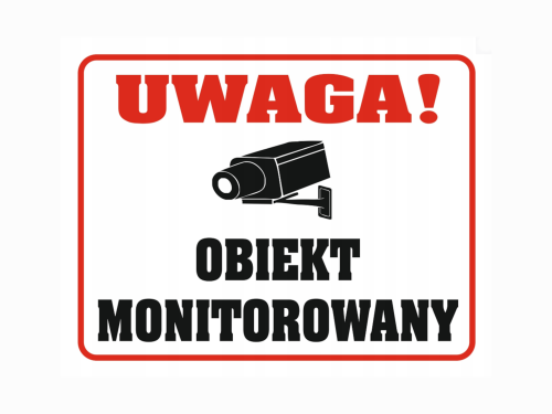 obiekt monitorowany tablica tabliczka
