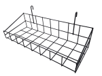 Kosz na  kratkę kratę 40x15 cm CZARNY