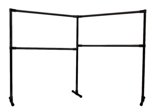stojak odzieżowy z rozdzielną poprzeczką czarny.jpg