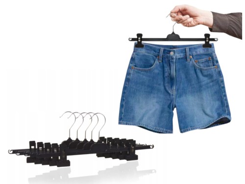 WIESZAK KLAMROWY 40 CM CZARNY DO SPÓDNIC