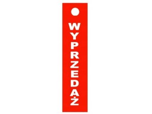 Tablica tabliczka WYPRZEDAŻ 16 x 69