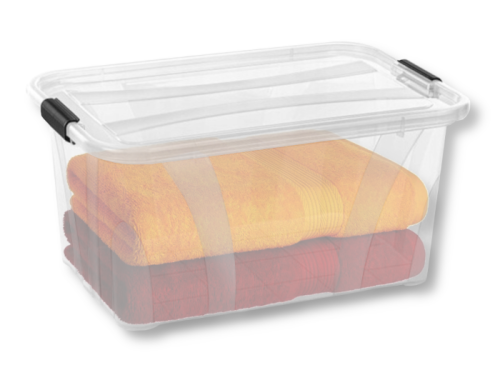 POJEMNIK DO PRZECHOWYWANIA Z POKRYWKĄ NA ZATRZASKI MASTER BOX 14 L