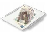 Change tray, coin pad with space for advertising 21 x 17 cm