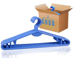 Wieszak nieobrotowy niebieski 40cm 50 szt.