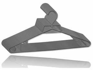 Wieszak nieobrotowy szary 40cm 100 szt.