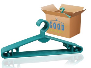 Wieszak nieobrotowy turkusowy 40cm 100 szt. 