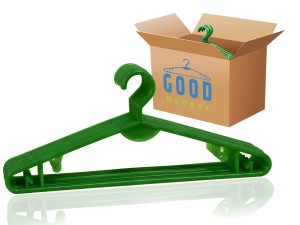 Wieszak nieobrotowy zielony 40cm 50 szt. 