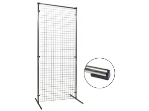Parawan Kratka Krata Kratownica na stelażu wzmocnionym 200x80 cm  SREBRNA
