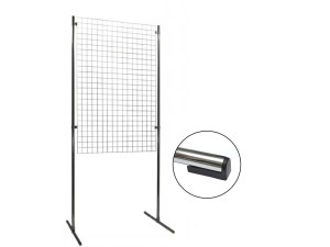 Parawan Kratka Krata Kratownica  na stelażu  100x80 cm SREBRNA