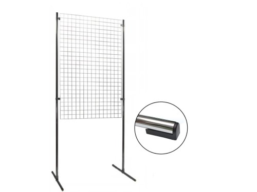 parawan kratownica na stelażu wzmocnionym kratka srebrna.jpg