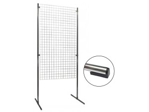Parawan Kratka Krata Kratownica  na stelażu  150x80 cm SREBRNA