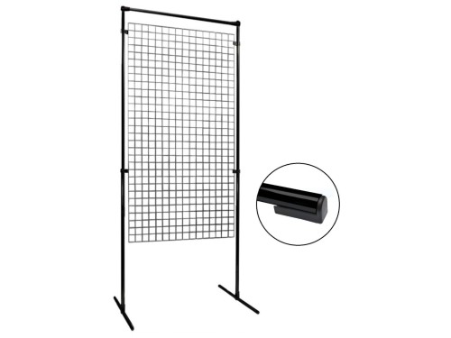 parawan sklepowy z kratownicą 150x80 czarny.jpg