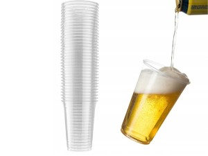 Kubki plastikowe 500 ml bez wieczka, REUSE, kubki shake, do piwa, napojów, wielorazowe, 50 szt.