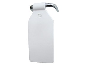 Klips wahadłowy 26x42mm na haczyk, kosz, biały