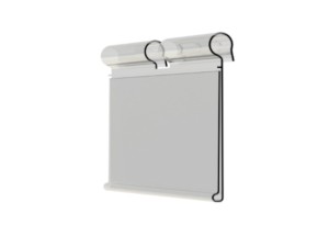 Listwa cenowa osłona przeciwpyłowa etykieta wahliwa 55mm na haczyk