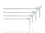 Single, silver hook/hanger for space wall 25 cm