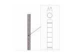Column/leg for mesh shelving system H180 cm