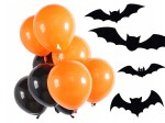 Balony czarne i pomarańczowe, dekoracja na Halloween, imprezę, urodziny i bal, 20 szt.
