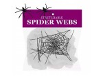 Sztuczna pajęczyna biała + 2 pająki, dekoracja na Halloween